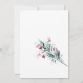 Bioscoop en Bloemen Thema Bruiloft Dank u kaart (Achterkant)