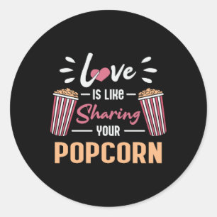 Bioscoop Film Popcorn Day Snack Pop Film Cadeau Id Ronde Sticker