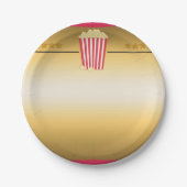 Bioscoop Film Popcorn Ticket Verjaardagsfeestje Ba Papieren Bordje (Voorkant)