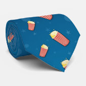Bioscoop filmpartij Theme Popcorn Stropdas (Opgerold)