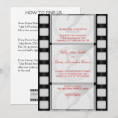 Bioscoop grote rechthoekige uitnodiging (Voorkant / Achterkant)