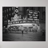 Bioscoop in Chicago, 1941. Oude foto
