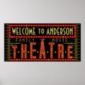 Bioscoop Marquee Home Bioscoop Naam Horizontaal Poster (Voorkant)