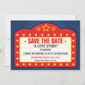 Bioscoop Marquee Theater Save the Date Aankondigi (Voorkant)
