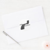 Bioscoop met filmstrip ronde sticker (Envelop)