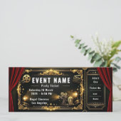 Bioscoop Nacht Feest Ticket Kaart (Staand voorkant)