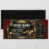 Bioscoop Nacht Feest Ticket Kaart (Voorkant / Achterkant)