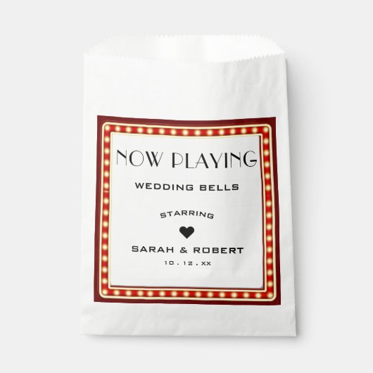 Bioscoop Neonreclamebord Rode Huwelijk Bedankzakje (Voorkant)