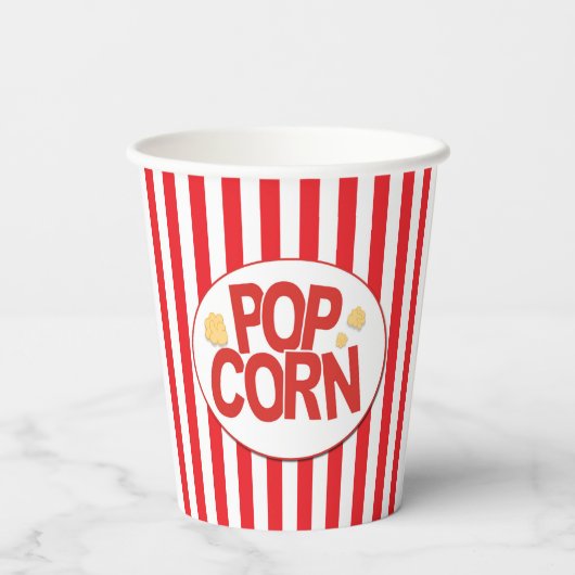 Bioscoop Popcorn Emmer Films Feest Papieren Bekers (Achterkant)