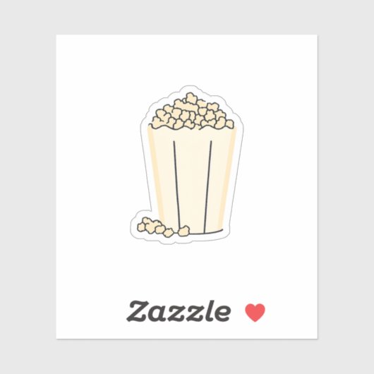 Bioscoop Popcorn Sticker (Vel)
