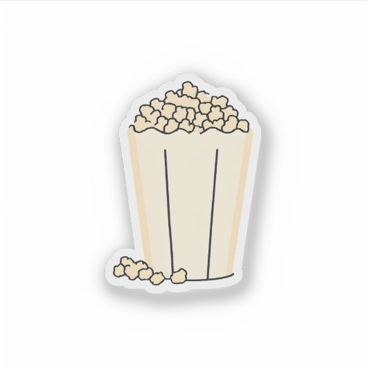 Bioscoop Popcorn Sticker (Voorkant)
