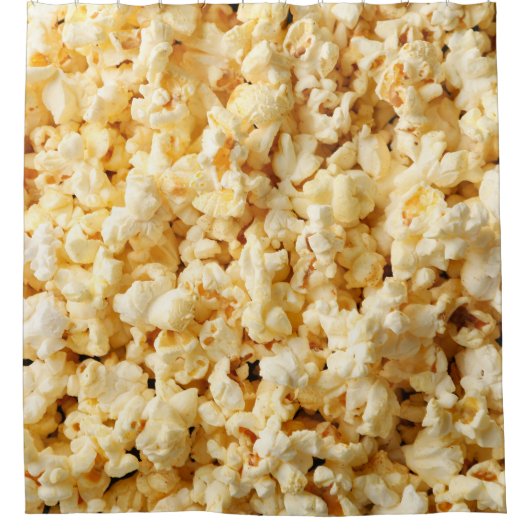 Bioscoop Popcorn volledige achtergrond. Douchegordijn (Voorkant)