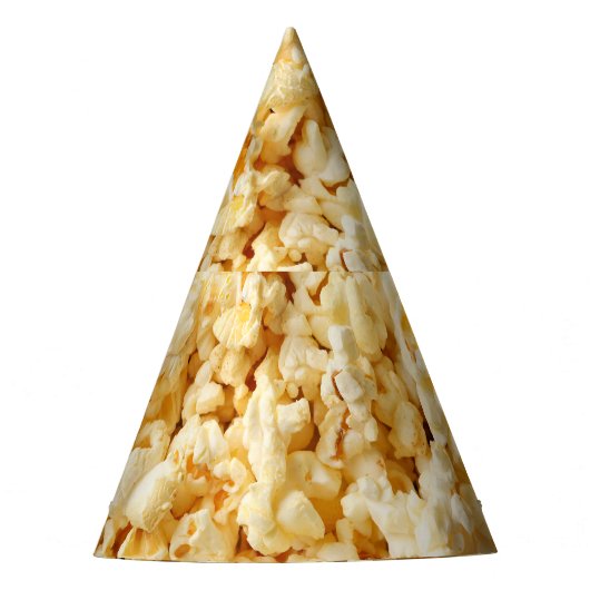 Bioscoop Popcorn volledige achtergrond. Feesthoedjes (Voorkant)