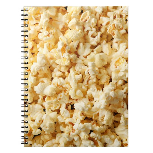 Bioscoop Popcorn volledige achtergrond. Notitieboek (Voorkant)