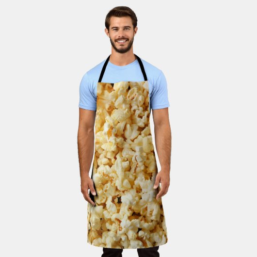 Bioscoop Popcorn volledige achtergrond. Schort (Gedragen)