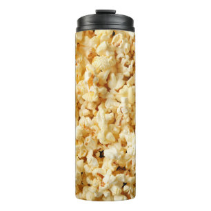 Bioscoop Popcorn volledige achtergrond. Thermosbeker