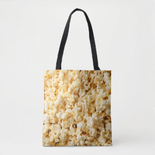 Bioscoop Popcorn volledige achtergrond. Tote Bag