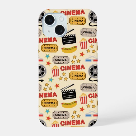 Bioscoop Pret Patroon iPhone 15 Case (Achterkant)