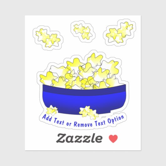 Bioscoop Tijd Popcorn Sticker (Vel)