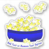 Bioscoop Tijd Popcorn Sticker (Voorkant)