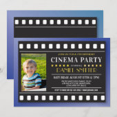 Bioscoop Verjaardag Party Film Boy's Blue Photo Kaart (Voorkant / Achterkant)