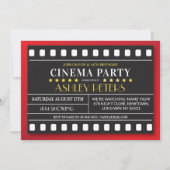 Bioscoop Verjaardagsfeest Elke leeftijd Theaterfil Kaart (Voorkant)