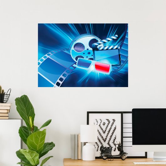 Bioscoopavond Cinema Filmspoel Poster
