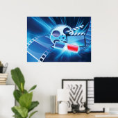 Bioscoopavond Cinema Filmspoel Poster (Thuiskantoor)