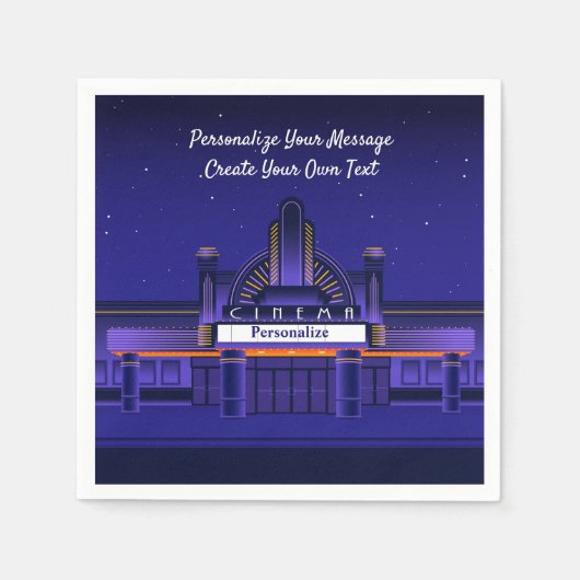 Bioscoopavond Cinema Theater Uithangbord Personali Servet (Voorkant)
