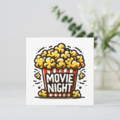 Bioscoopavond Plezierige Speelse Popcorn (Staand voorkant)