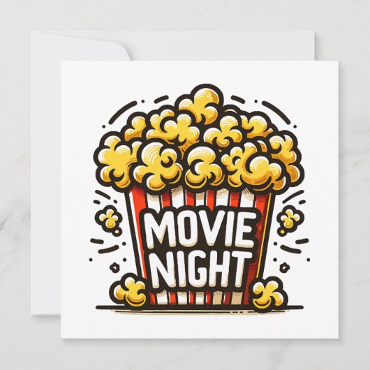 Bioscoopavond Plezierige Speelse Popcorn (Voorkant)