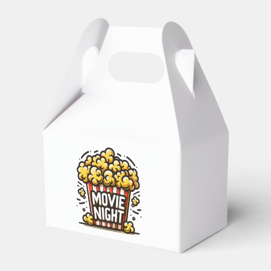 Bioscoopavond Plezierige Speelse Popcorn Bedankdoosjes (Voorkant Zijde)