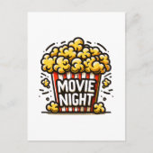 Bioscoopavond Plezierige Speelse Popcorn Briefkaart (Voorkant)