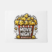 Bioscoopavond Plezierige Speelse Popcorn Deurmat (Voorkant)