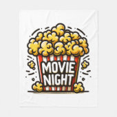 Bioscoopavond Plezierige Speelse Popcorn Fleece Deken (Voorkant)
