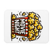 Bioscoopavond Plezierige Speelse Popcorn Magneet (Horizontaal)
