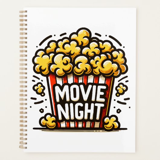 Bioscoopavond Plezierige Speelse Popcorn Planner (Voorkant)