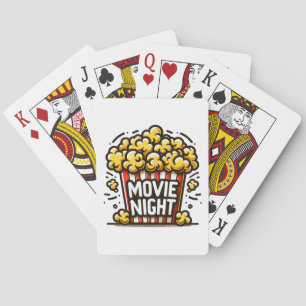 Bioscoopavond Plezierige Speelse Popcorn Pokerkaarten