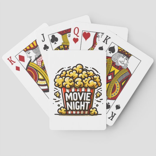 Bioscoopavond Plezierige Speelse Popcorn Pokerkaarten (Achterkant)