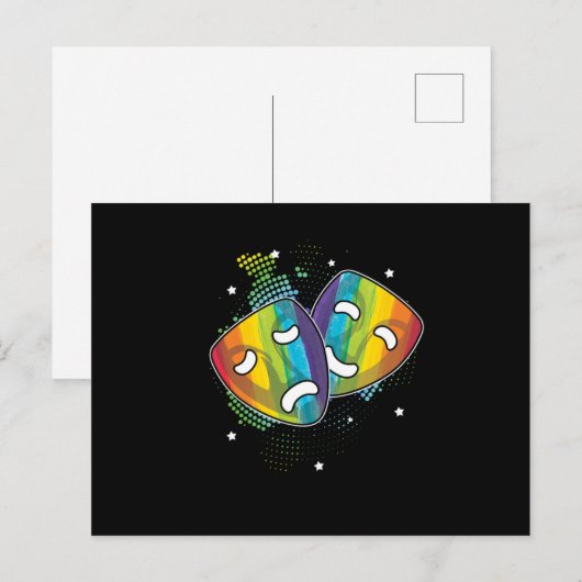 bioscoopbioscoopactor actrice regenboog LGBT G Briefkaart (Voorkant / Achterkant)
