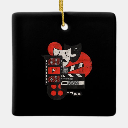 Bioscoopbioscoopspeler of Lover Gift Keramisch Ornament (Voorkant)