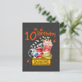 Bioscoopfeest Cinema Theater Verjaardag Matching  Briefkaart (Staand voorkant)