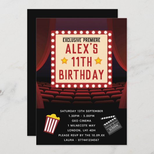 Bioscoopfeestdagen Kaart (Voorkant / Achterkant)