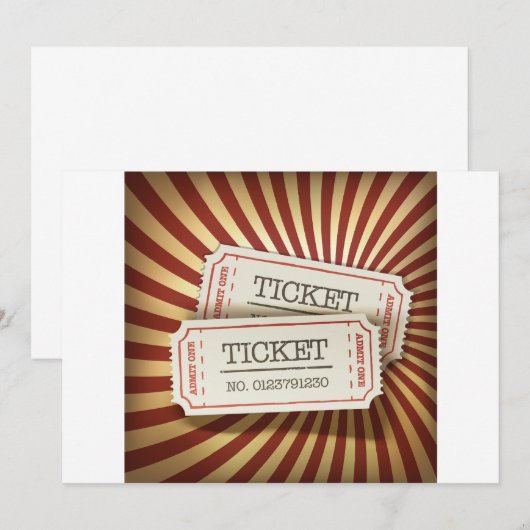 Bioscoopkaartjes Kaart (Voorkant / Achterkant)