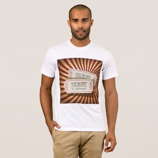Bioscoopkaartjes Mannen T-shirt (Voorkant volledig)