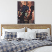 Bioscoopprojecteur, Vintage Bedrijf Canvas Afdruk (Insitu (Slaapkamer))