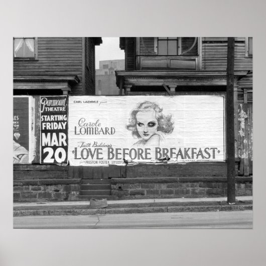 Bioscoopreclamebord, 1936. Oude foto Poster (Voorkant)