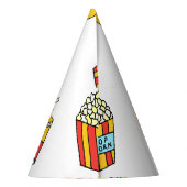 Bioscoopsnacks: doedelpatroon feesthoedjes (Achterkant)