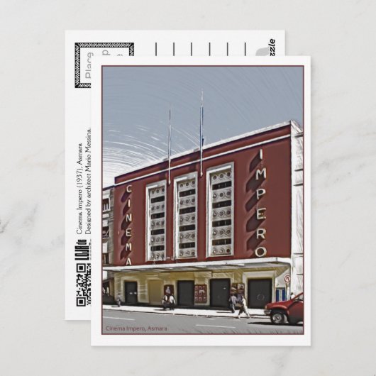 Bioskoop Impero, Asmara Briefkaart (Voorkant / Achterkant)