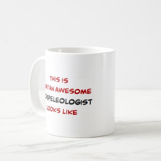 biospeleoloog, geweldige koffiemok (Voorkant links)